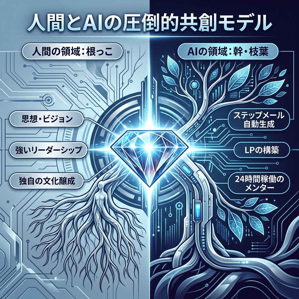 従来の労働とAIマーケティングの対比