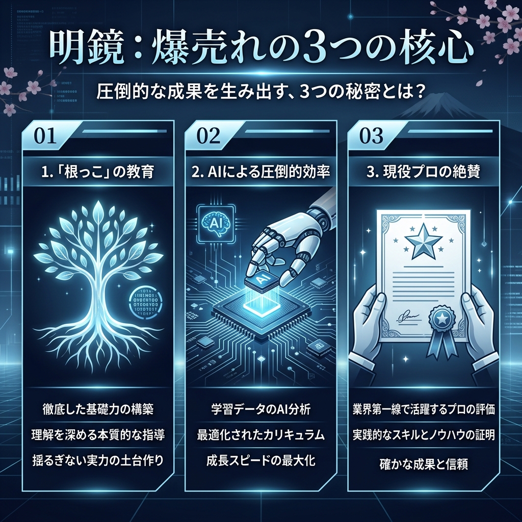 明鏡:爆売れの3つの核心